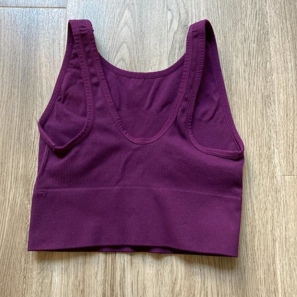 🟡SOLD🟡Victoria's Secret Sport Ribbed High Neck Sports Bra Size S - Picture 2 of 3